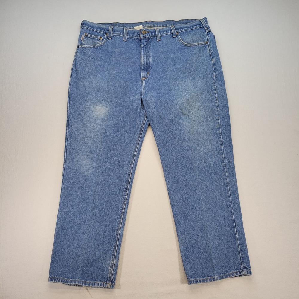 Carhartt Jeans Mens 46x30‎ Blue Traditional Fit B280 PRW Straight Leg Denim